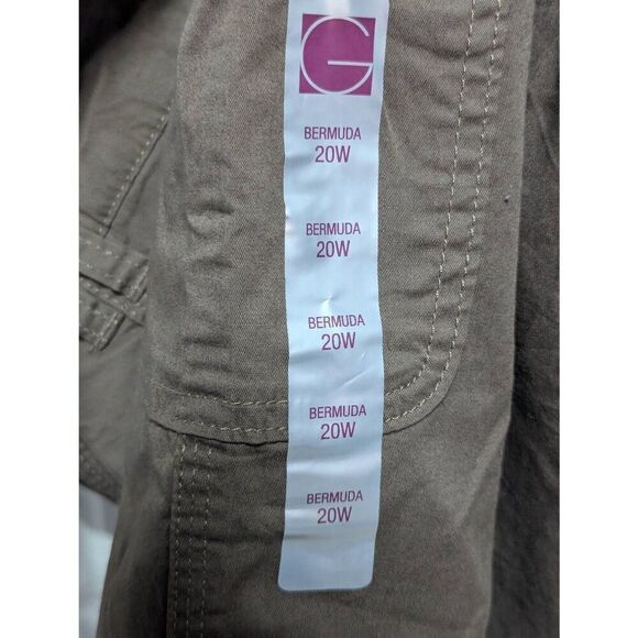 Gitano Women's Brown Solid Mid-Rise Bermuda Cargo Shorts Size 20W NWT - Picture 6 of 8